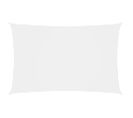Voile De Parasol Tissu Oxford Rectangulaire 2x4,5 M Blanc