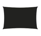 Voile De Parasol Tissu Oxford Rectangulaire 3x5 M Noir