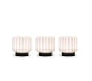 Set De 3 Lampes Dentelles 9cm Noir