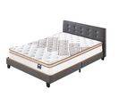 Ensemble Matelas + Lit Avec Tête De Lit 140x200 Cm, Errakis 28cm D’épaisseur Mousse Haute Densité