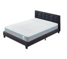 Ensemble Matelas + Lit Avec Tête De Lit 140x190 Cm, Ypsilon Equilibré 28cm D’épaisseur