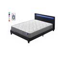 Ensemble Matelas Mousse + Lit Eclairage LED 120x190 Cm-22cm D’épaisseur Accueil Mémoire De Forme