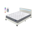 Ensemble 140x200cm, Matelas Mousse Accueil Latex + Lit Éclairage LED