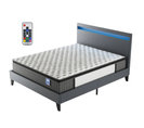 Ensemble Matelas ressorts ensachés + lit LED 120x190 cm, ép. 30cm accueil mémoire de forme