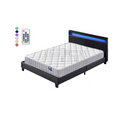 Ensemble Matelas Ressorts Ensachés + Lit Eclairage LED 140x200cm-epaisseur 20cm Accueil Mousse Hd