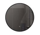 Miroir De Salle De Bain Led 60cm À Luminosité Variable Avec Cardre En Aluminium Noir Lb-338080-60-60