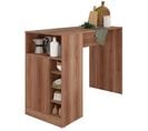 Comptoir De Cuisine - Table 1 Porte 7 Niches Châtaignier L 135 H 100 P 60 Cm