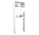 Armoire Wc 2 Portes Blanches 2 Niches L 65 H 175 P 22 Cm