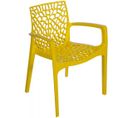 Chaise Design Jaune Avec Accoudoirs Dentelle