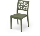 Lot De 4 Chaises De Jardin Teti - 52 X 46 X H 86 Cm - Vert Olive