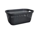 Panier à Linge 45l Gris 2 Poignées Intégrées L 59 X P 38.5 X H 26 Cm