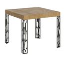 Table Extensible 90x90/246 Cm Ghibli Chêne Nature Cadre Anthracite