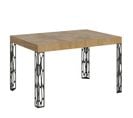 Table Extensible 90x130/234 Cm Ghibli Chêne Nature Cadre Anthracite