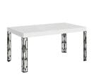 Table Extensible 90x160/264 Cm Ghibli Frêne Blanc Cadre Anthracite