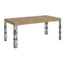 Table Extensible 90x180/284 Cm Ghibli Chêne Nature Cadre Anthracite