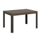 Table Extensible 90x130/234 Cm Linea Noyer Cadre Anthracite