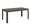 Table Extensible 90x180/284 Cm Linea Noyer Cadre Anthracite