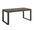 Table Extensible 90x180/284 Cm Tecno Noyer Cadre Anthracite