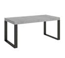 Table Extensible 90x180/440 Cm Tecno Ciment Cadre Anthracite