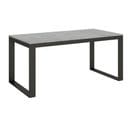 Table Extensible 90x180/284 Cm Tecno Evolution Ciment Cadre Anthracite