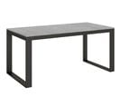 Table Extensible 90x180/440 Cm Tecno Evolution Ciment Cadre Anthracite