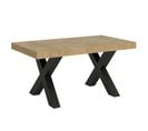 Table Extensible 90x160/264 Cm Traffic Chêne Nature Cadre Anthracite