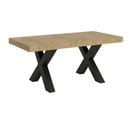 Table Extensible 90x180/284 Cm Traffic Chêne Nature Cadre Anthracite
