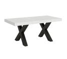 Table Extensible 90x180/440 Cm Traffic Frêne Blanc Cadre Anthracite