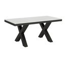 Table Extensible 90x180/284 Cm Traffic Evolution Frêne Blanc Cadre Anthracite