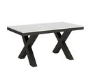 Table Extensible 90x160/420 Cm Traffic Evolution Frêne Blanc Cadre Anthracite