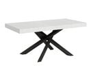 Table Extensible 90x180/284 Cm Volantis Frêne Blanc Cadre Anthracite