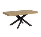 Table Extensible 90x180/284 Cm Volantis Chêne Nature Cadre Anthracite