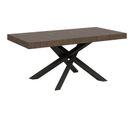 Table Extensible 90x180/284 Cm Volantis Noyer Cadre Anthracite