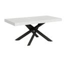 Table Extensible 90x180/440 Cm Volantis Frêne Blanc Cadre Anthracite