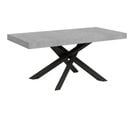 Table Extensible 90x180/440 Cm Volantis Ciment Cadre Anthracite