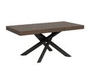 Table Extensible 90x180/440 Cm Volantis Noyer Cadre Anthracite