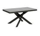 Table Extensible 90x160/264 Cm Volantis Evolution Ciment Cadre Anthracite