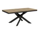 Table Extensible 90x180/284 Cm Volantis Evolution Frêne Blanc Cadre Anthracite