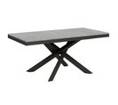 Table Extensible 90x180/284 Cm Volantis Evolution Frêne Blanc Cadre Anthracite