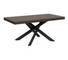 Table Extensible 90x180/284 Cm Volantis Evolution Frêne Blanc Cadre Anthracite