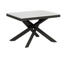 Table Extensible 90x120/380 Cm Volantis Evolution Frêne Blanc Cadre Anthracite