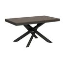 Table Extensible 90x160/420 Cm Volantis Evolution Noyer Cadre Anthracite