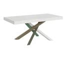 Table Extensible 90x180/440 Cm Volantis Frêne Blanc Cadre 4/a