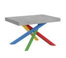 Table Extensible 90x130/234 Cm Volantis Ciment Cadre 4/b