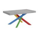 Table Extensible 90x160/264 Cm Volantis Ciment Cadre 4/b