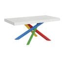 Table Extensible 90x180/284 Cm Volantis Frêne Blanc Cadre 4/b