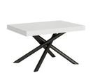 Table Extensible 90x130/234 Cm Famas Frêne Blanc Cadre Anthracite