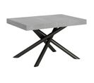 Table Extensible 90x130/234 Cm Famas Ciment Cadre Anthracite