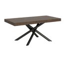 Table Extensible 90x180/440 Cm Famas Noyer Cadre Anthracite