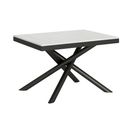 Table Extensible 90x120/380 Cm Famas Evolution Frêne Blanc Cadre Anthracite